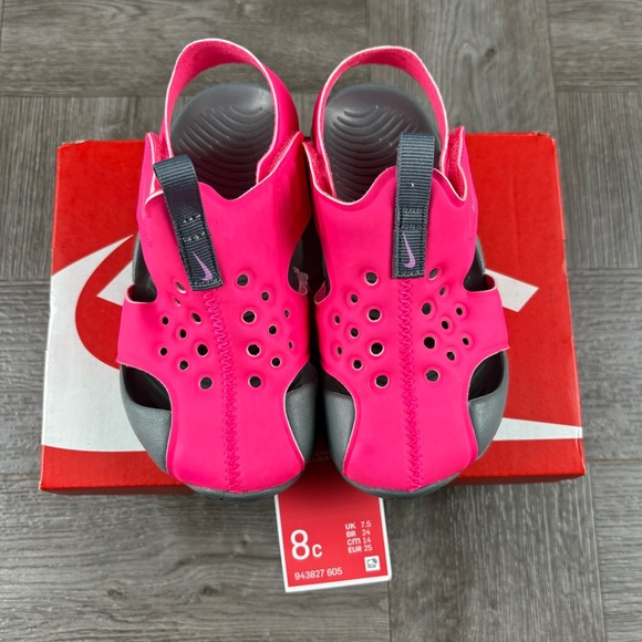 NIKE NWT Kids’ Pink Sunray protect 2 Sandal Toddler Size 8c - Picture 3 of 14